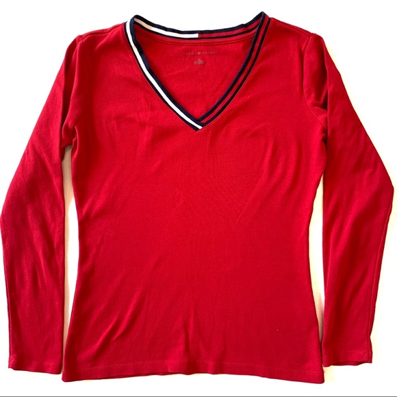Tommy Hilfiger Sweaters - TOMMY HILFIGER Womens Long Sleeve V-Neck Pullover